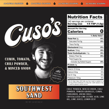 Cuso Cuts BBQ Rub - All-Natural Southwest Sand Seasoning for Grilling & Marinades - 5 oz Bottle + Recipe eBook Bundle