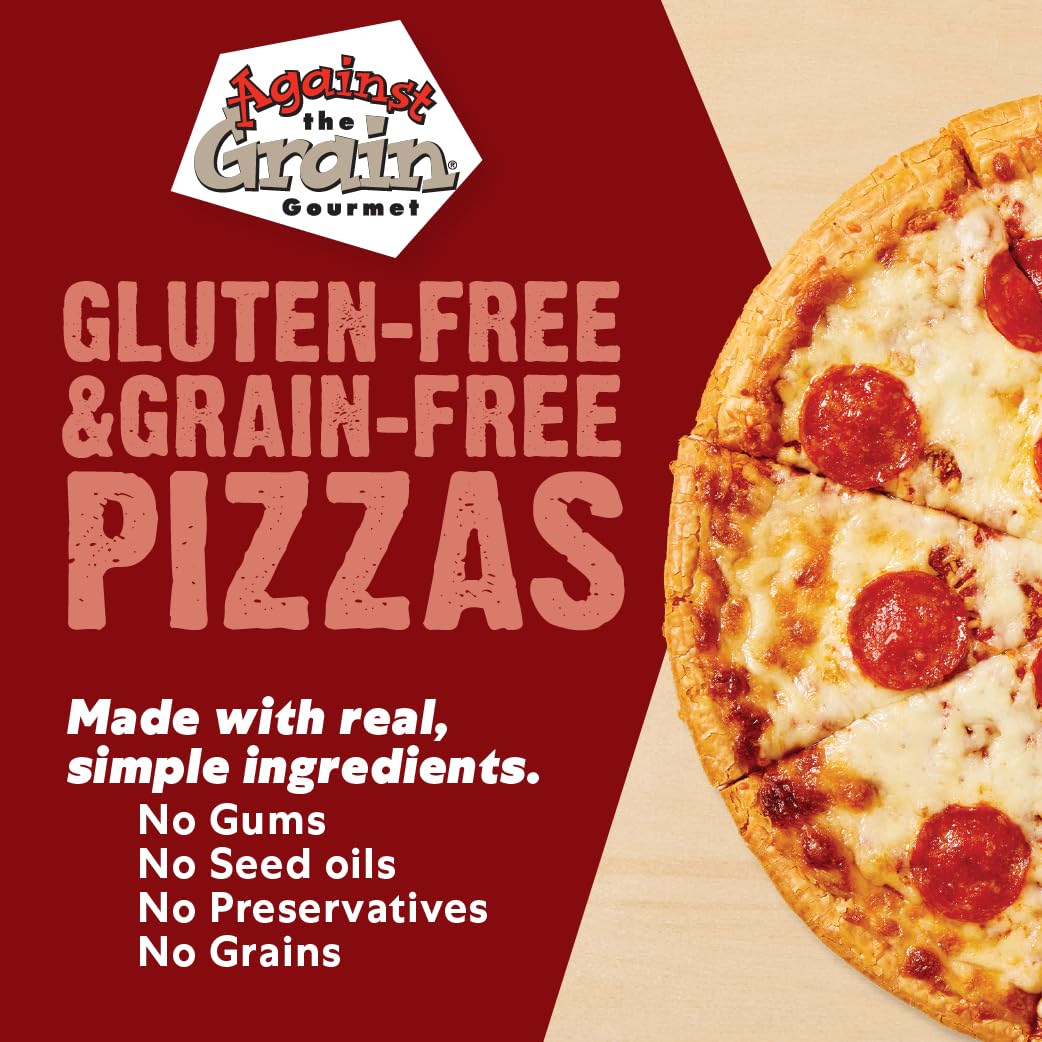 Against the Grain Gluten-Free Pepperoni Original Crust Pizza, No Grains, Seed Oils, Preservatives, or Gums, Frozen, Family Size
