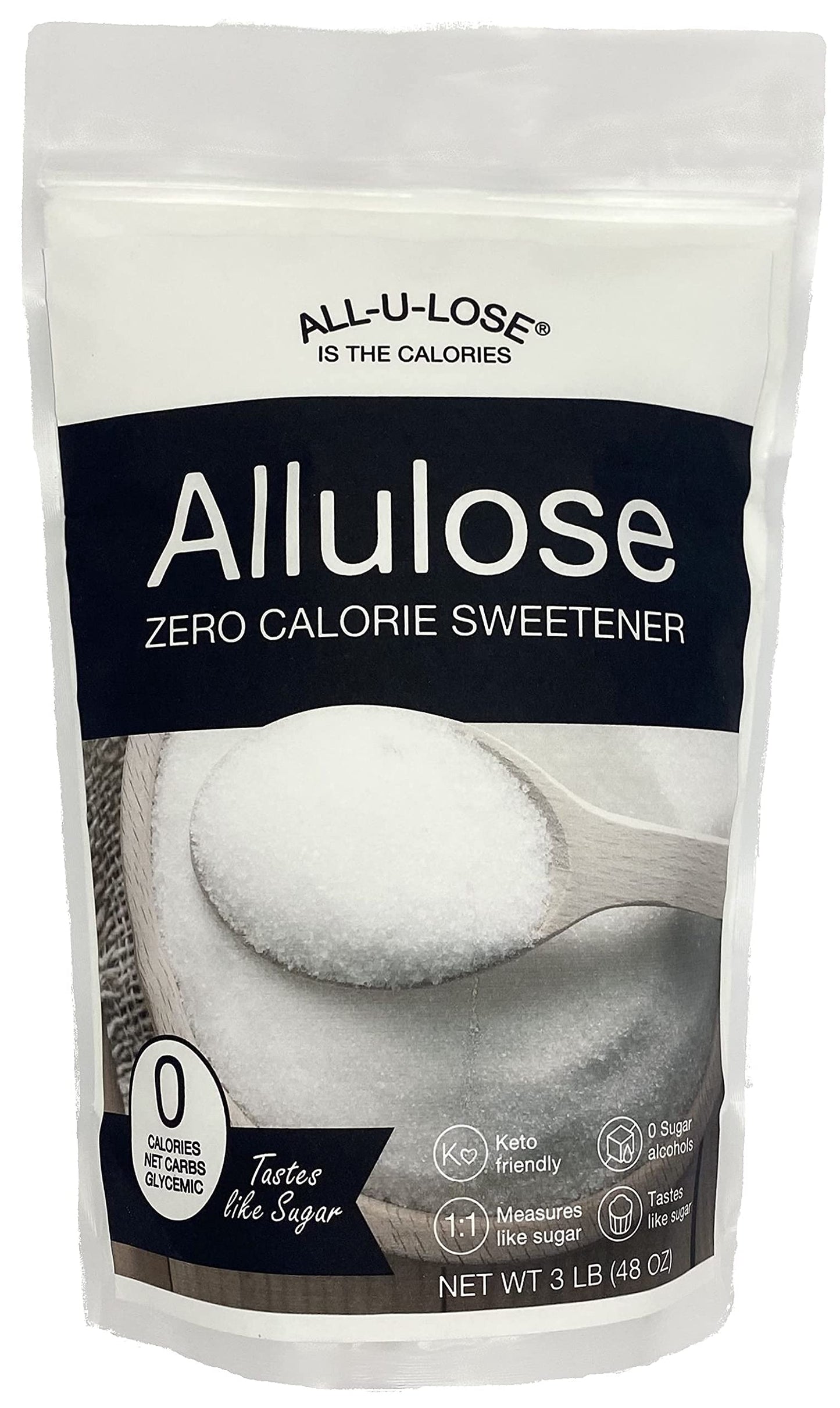 BetterTaste Allulose Sweetener, Zero Calorie Granulated Sugar Substitute, Non-GMO, Non Erythritol, Gluten Free & Vegan Keto Swee