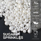 Joyvitas Edible White Pearl Sugar Sprinkles for Cake Decorating, 150g/5.29oz, Perfect for Cupcakes and Parties