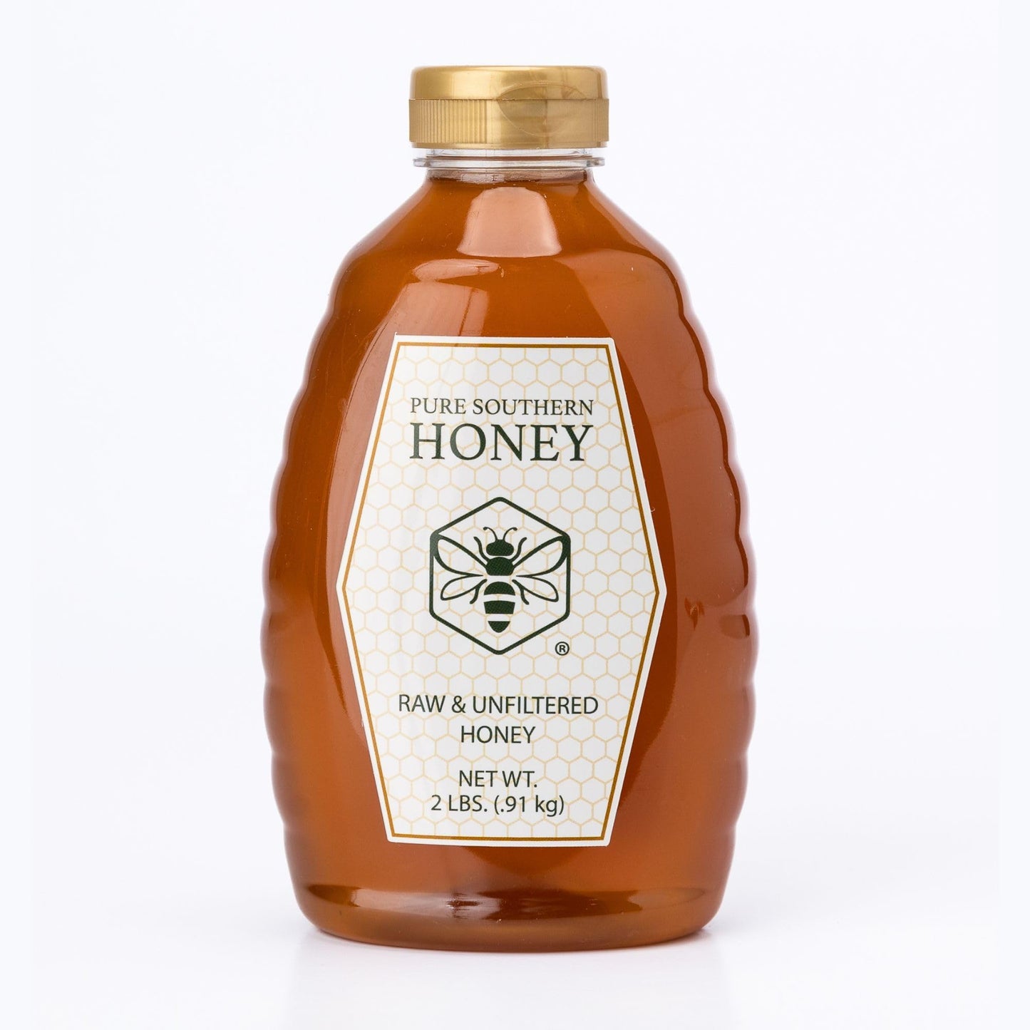 100% Authentic, Usa - Made Raw Unfiltered Honey, Pure Southern Honey [ 2 Lb] - Unheated - Non - Gmo, No Additives, All - Natural