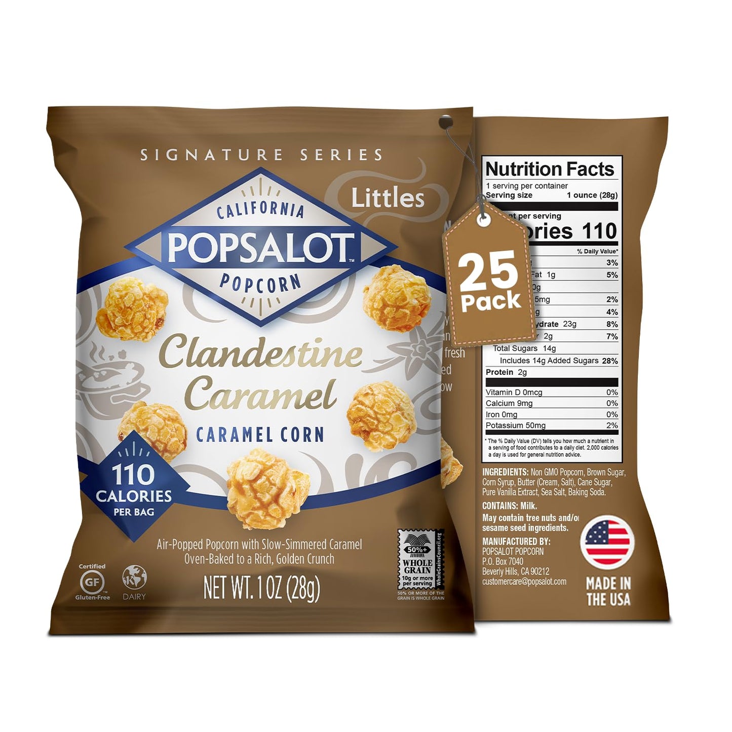 Popsalot - Gourmet Popcorn | Caramel Corn | Flavored Popcorn | Oven-Baked | Gluten-Free | Air-Popped | Multi-Pack (Clandestine C