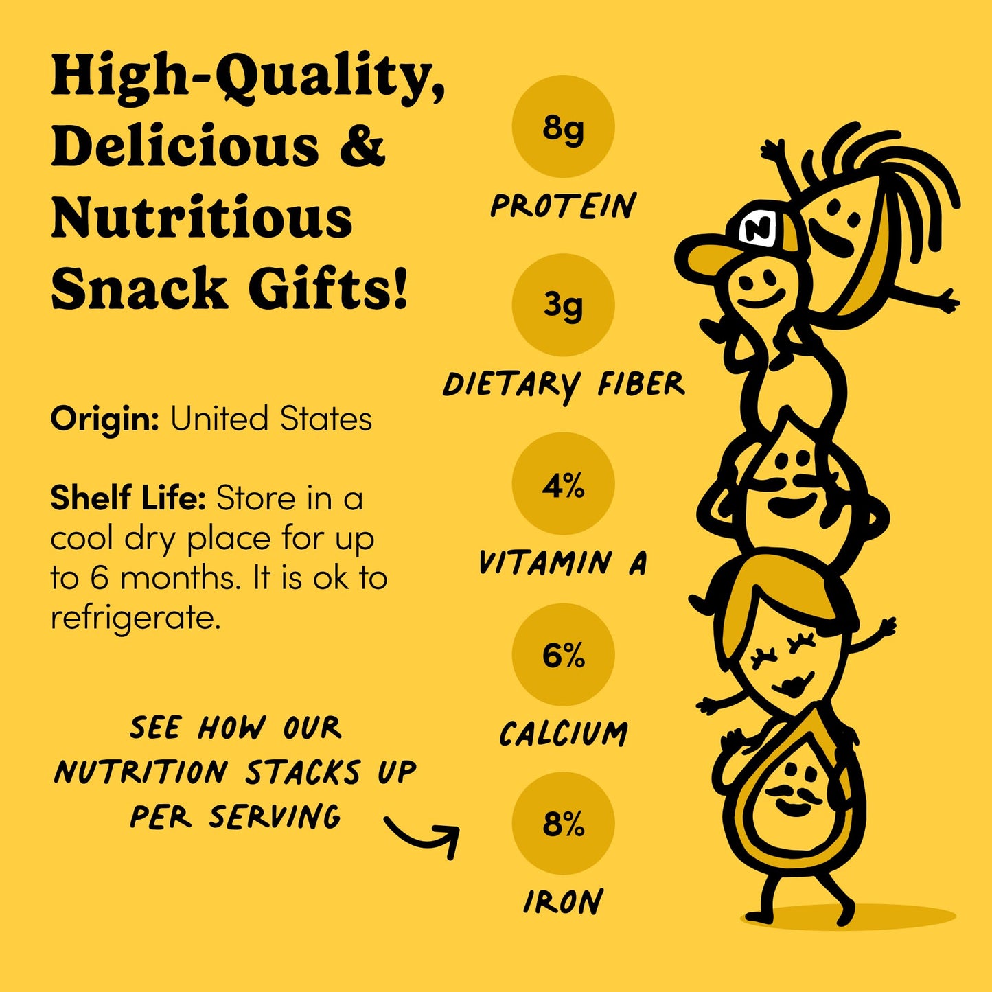 Nuts.com Mixed Nut Sampler - 1.25Lb Variety Snack Box with Pistachios, Peanuts, Almonds, Cashews for Fall and Thanksgiving Gifts