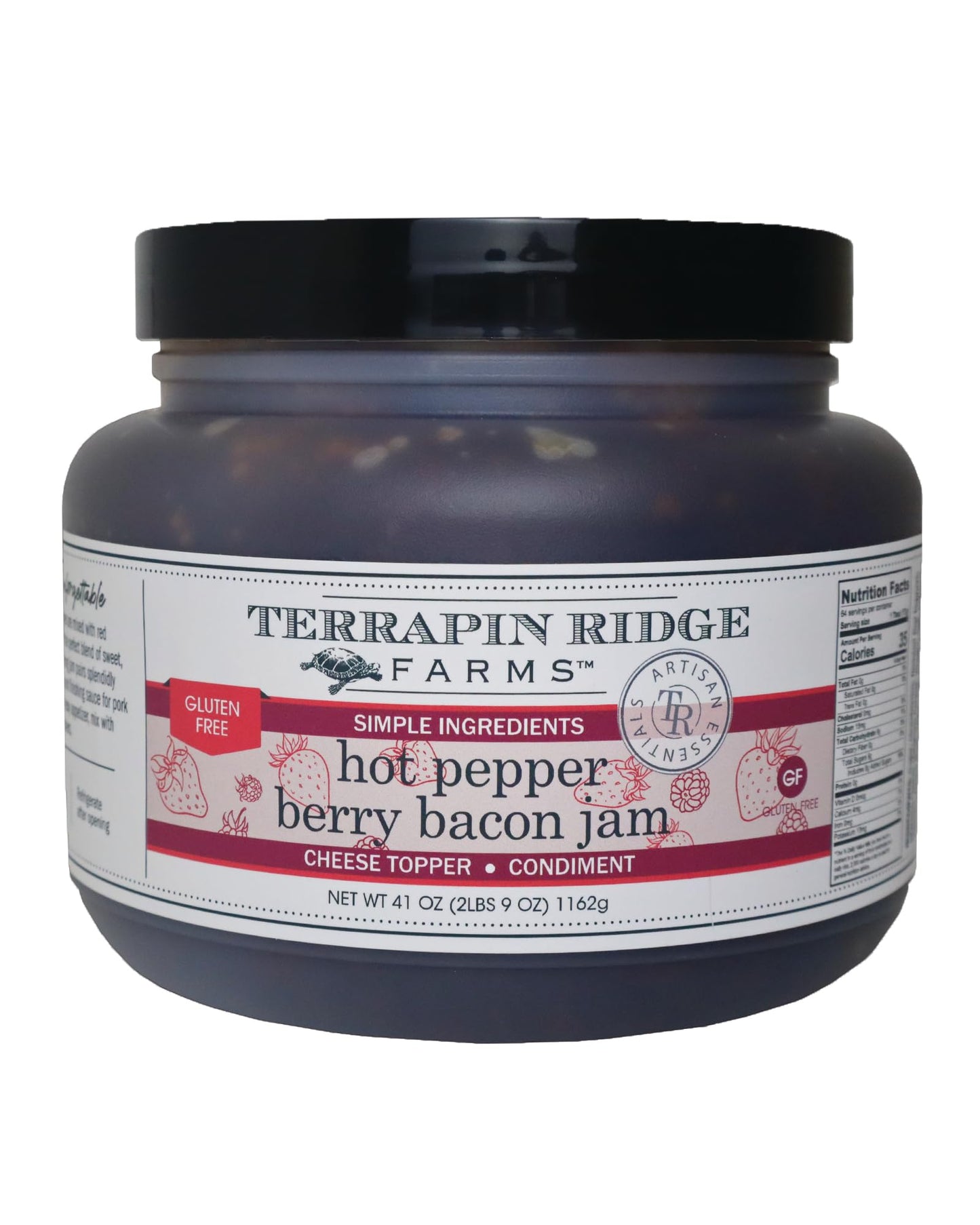 Terrapin Ridge Farms Hot Pepper Berry Bacon Jam - Sweet & Spicy Blend - 1 Quart