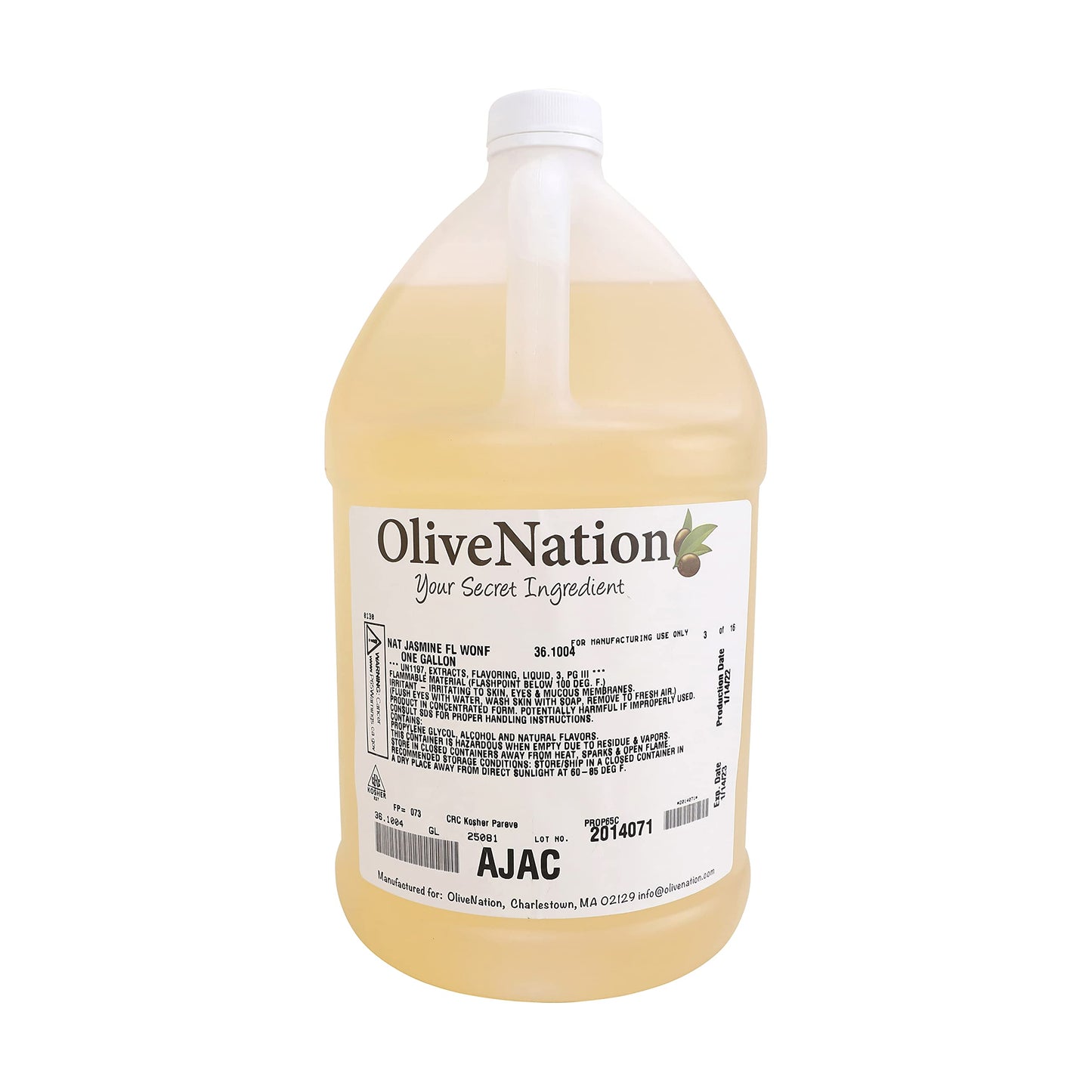 OliveNation Jasmine Flavor Extract, TTB-Approved for Brewing, Light Floral Flavoring for Ice Cream, Dressing, Beverages, Baked G
