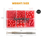 Kasvan Red Mix Sugar Sprinkles - Edible Candy Pearls With 4-Claw Sprinkle Pen,118G/4.16 Oz, Gift Box Pack, Baking Cake Decoratio