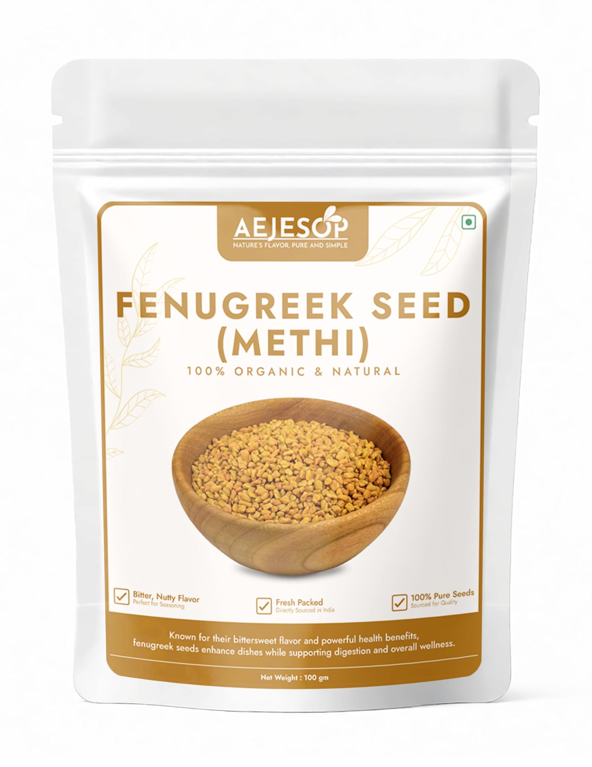 AEJESOP Fenugreek Seed Whole Spices, 3.5oz (100g)
