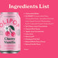 OLIPOP Prebiotic Soda Pop, Cherry Vanilla, A New Kind of Soda Packed with Prebiotics, Fiber, and Botanicals, Gluten Free, Vegan,