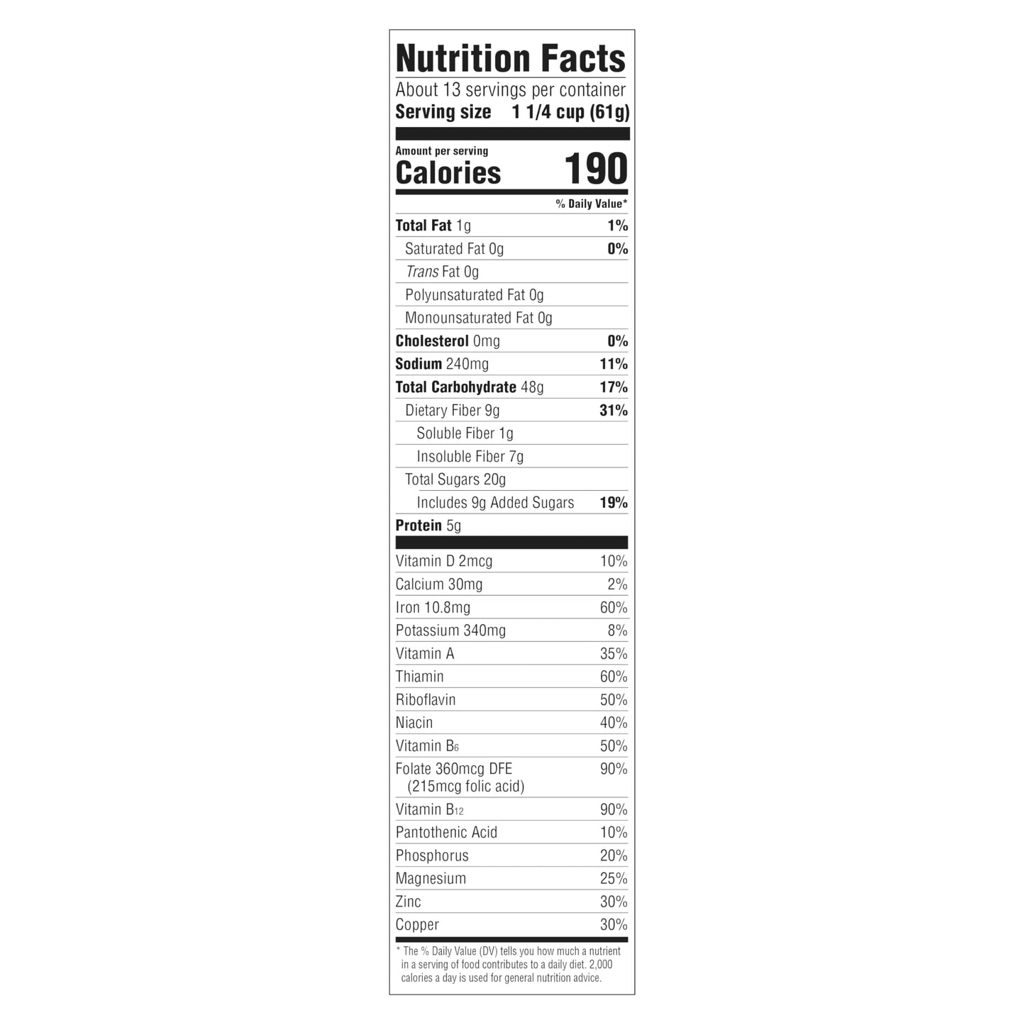 Malt-O-Meal Raisin Bran Cereal, Wheat Flakes And Raisins Breakfast Cereal, Large Cereal For Family, 27.4 Oz Resealable Cereal Ba