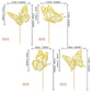 Rssta i Butterfly Cupcake Toppers, Gold Glitter, 24 Pack, Assembled for Baby Shower, Wedding, Kids Birthday Party Decorations