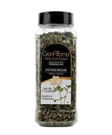 GranAroma Fenugreek Leaves, Aromatic & Nutty Flavor, Curries & Stews, Indian Cuisine (1.7 Ounce)