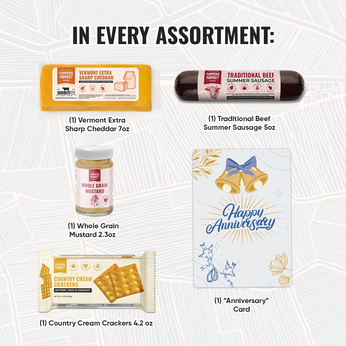 Deli Direct Farmers Market Charcuterie Sampler - Gourmet Meat & Cheese Gift for Valentines Day & Anniversaries