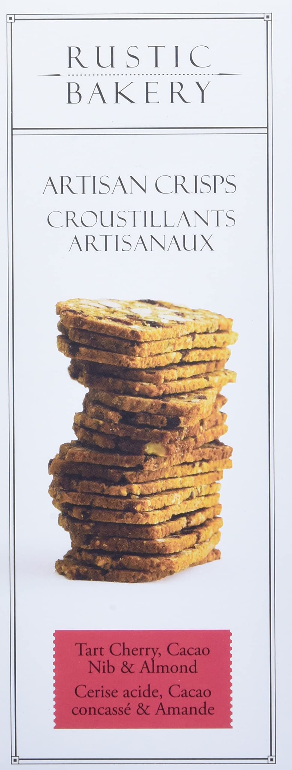 Rustic Bakery Crisps Tart Cherry Cacao Nib Almond, 5 Ounce, Pack of 1