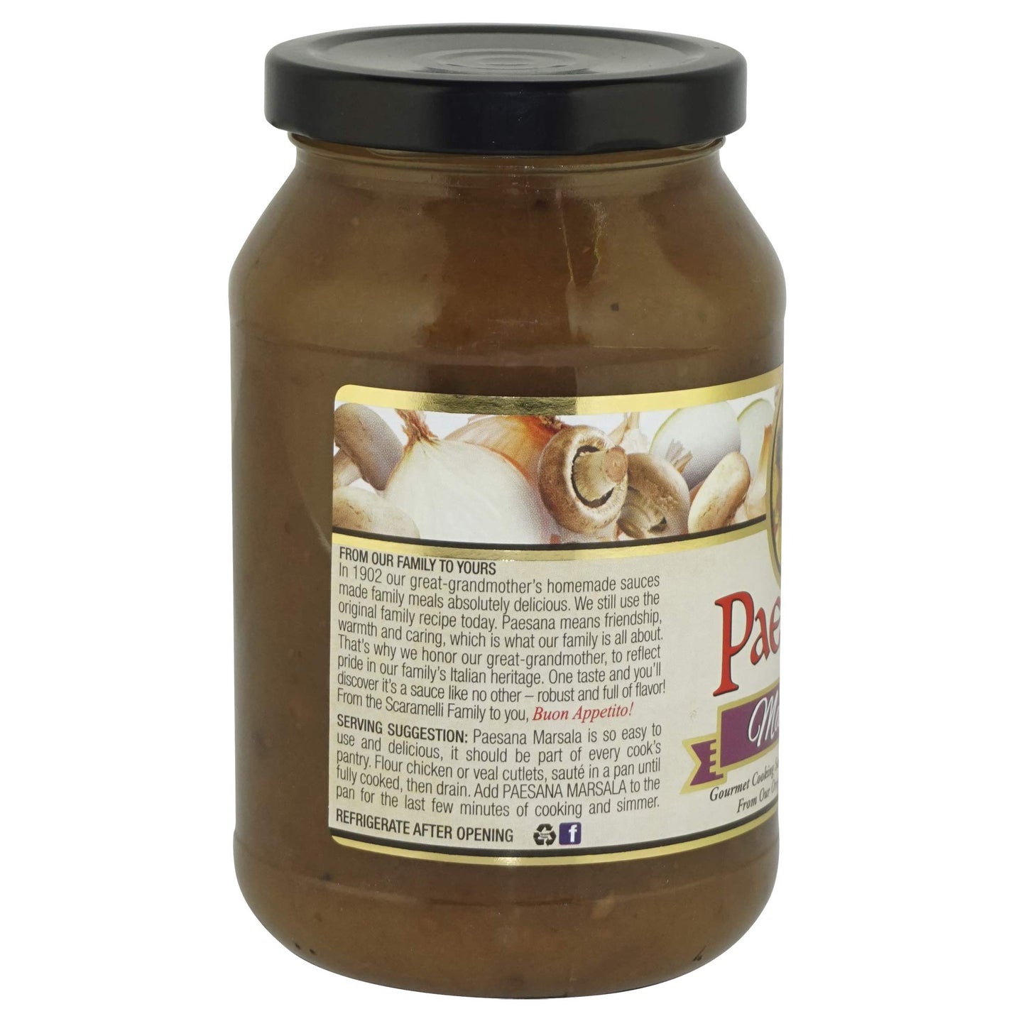 Paesana Marsala Gourmet Cooking Sauce - Simmer Sauce Made With Marsala Wine. Great With Chicken Or Veal. Kosher Parve. 15.75 Oz. Jar - Packed In Usa (6 Pack)