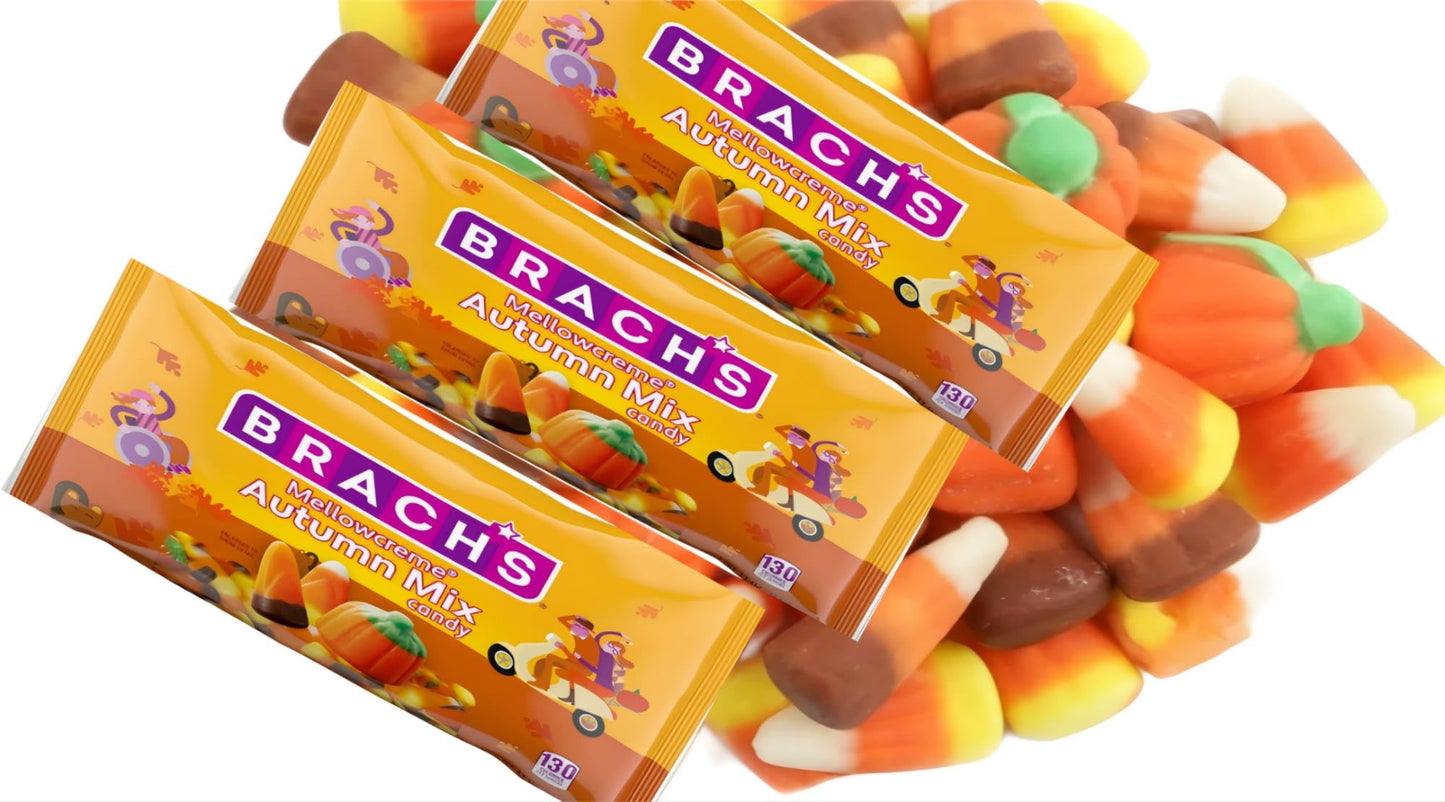 Autumn Candy Variety Mix, 11 oz, Mellowcreme Pumpkins, Harvest Candy Corn, Classic Candy Corn Park of 3 (Assorted Flavors Autumn