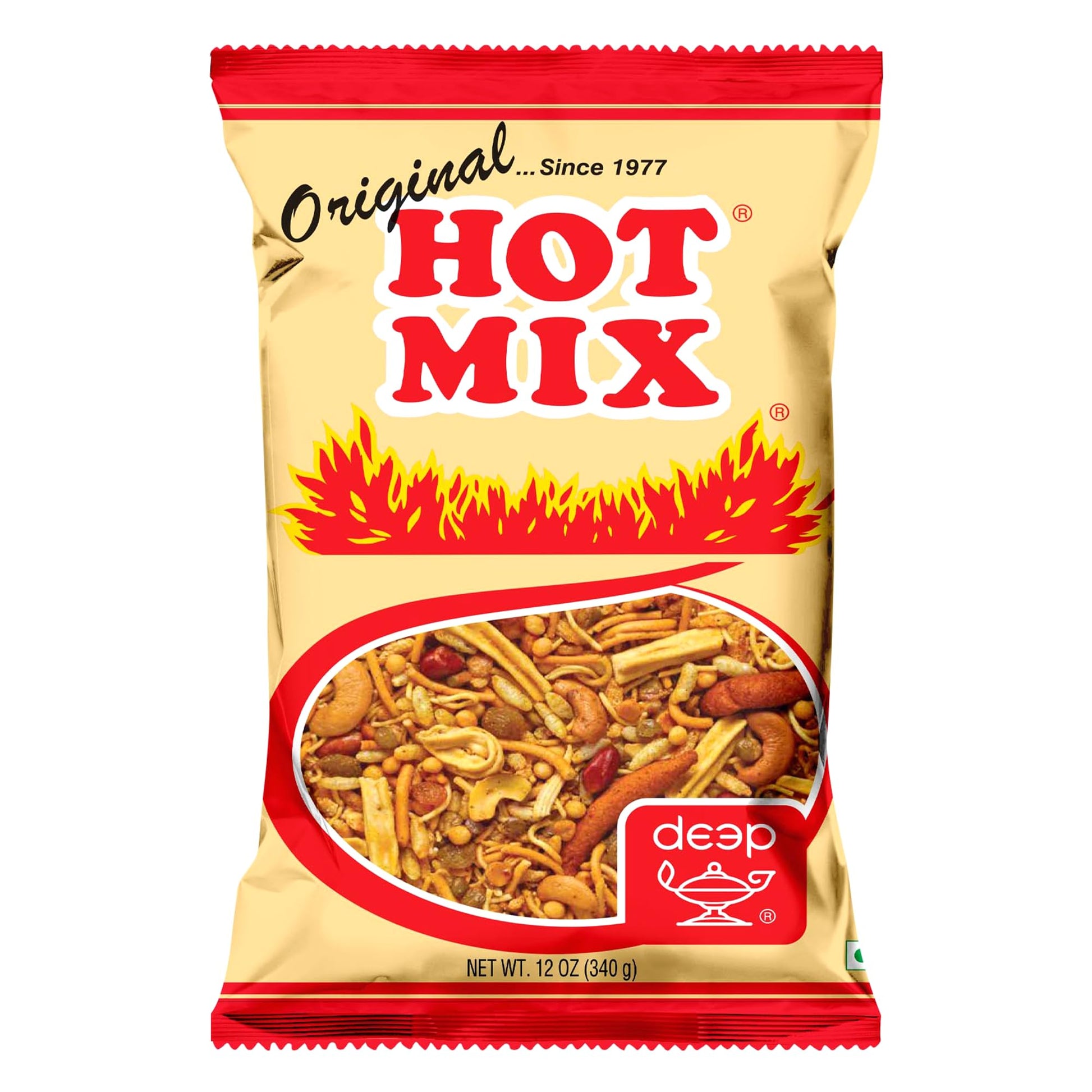 Deep Hot Mix Original Chawanu Namkeen Snacks - 12 oz/340gram | Home style Indian Namkeen mixture | Crispy & Crunchy Traditional 