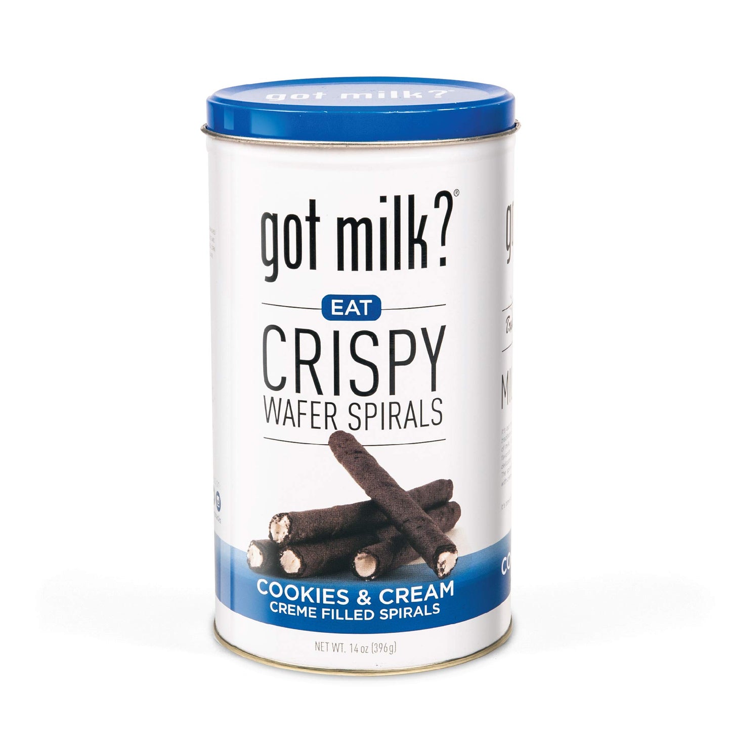 got milk? Wafer Spirals, Cookies and Cream, 14 Oz. Tin with 36 Rolls, Delicious Rolled Wafer Rolls with Filling, Wafer Cookies f