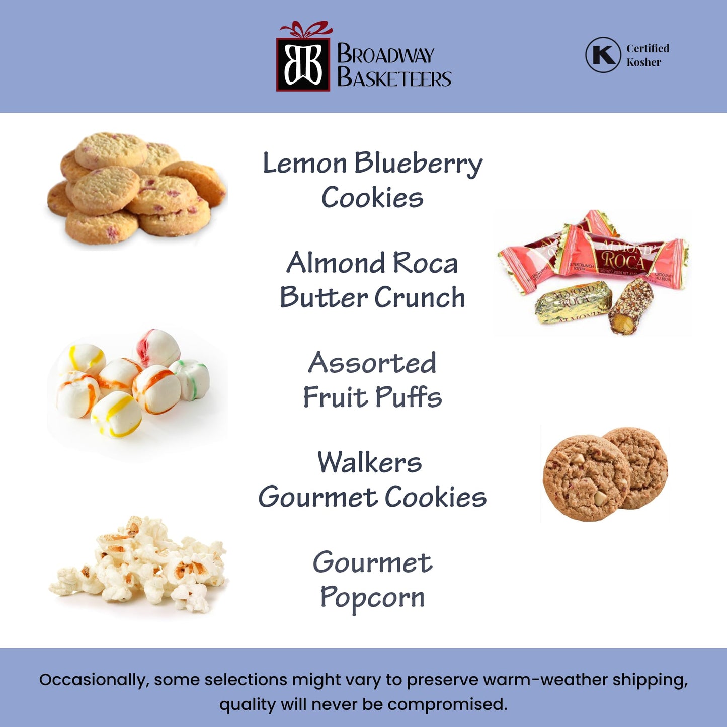 Broadway Basketeers Gourmet Food Gift Basket Tower Snack Gifts For Women, Men, Families, College - Delivery For Holidays, Appreciation, Thank You, Congratulations, Corporate, Get Well Soon Care Package