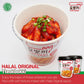 Yopokki Halal Tteokbokki Cup (Original, 2-Pack) - Microwaveable Korean Rice Cake with Mild & Savory Sauce - Quick, Easy, and Hal
