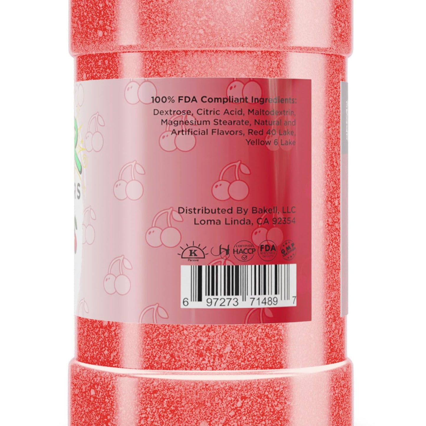 Bakell - Sour Wild Cherry Candy Topper (85G 1X Shaker Jar) For Fruit, Food & Desserts