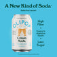 OLIPOP Prebiotic Soda, Cream Soda, 12 Fl Oz, Vegan, Gluten Free, Pack of 12 Cans