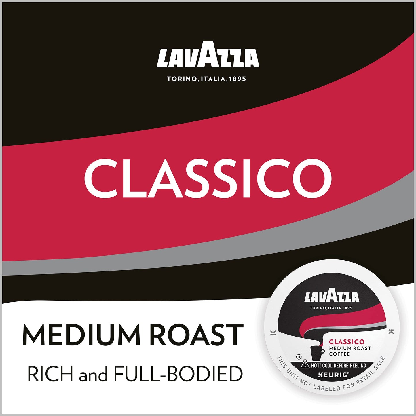 Lavazza Medium Roast Classico Coffee K-Cups 24 Count (Pack Of 4)