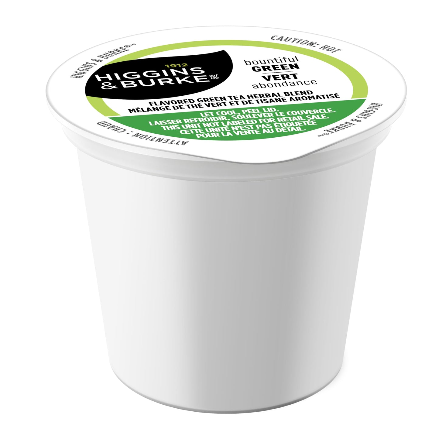 Higgins & Burke Bountiful Green, Loose Leaf, Green Tea, Keurig K-Cup Brewer Compatible Pods, 24 Count