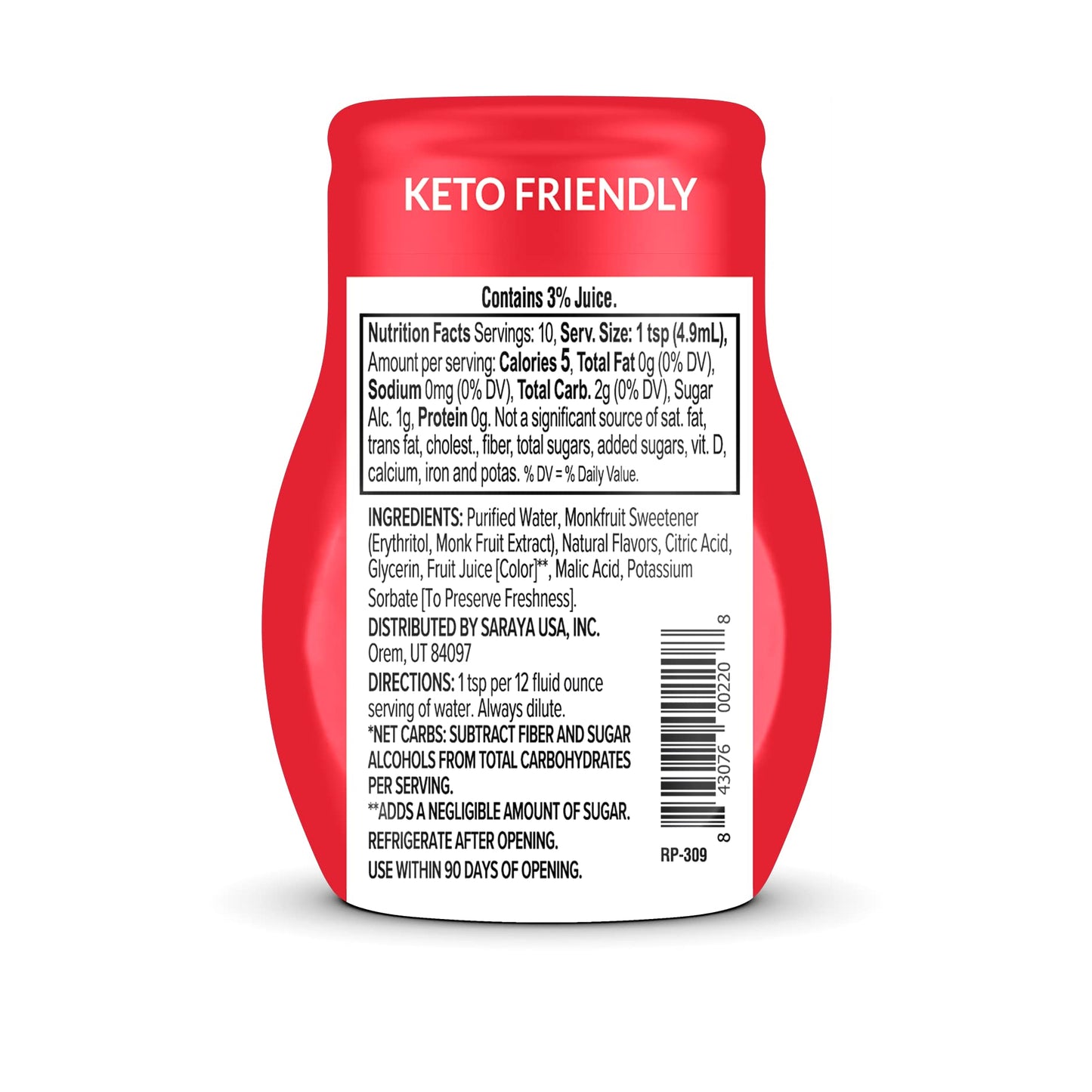 Lakanto Sugar Free Water Enhancer - Sweetened With Monk Fruit Sweetener And Erythritol, On The Go Liquid H2O Hydration, Zero Sugar, Naturally Flavored - Fruit Punch (1.67 Fl Oz - Pack Of 1)