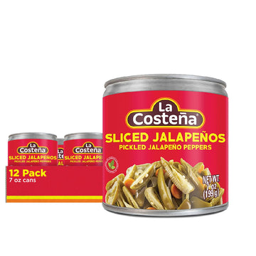 La Costea Sliced Jalapeno Peppers - Pickled Jalapenos - Jalapeno Pepper - Hot Peppers for Mexican Food, Guacamole, Spicy Nacho &