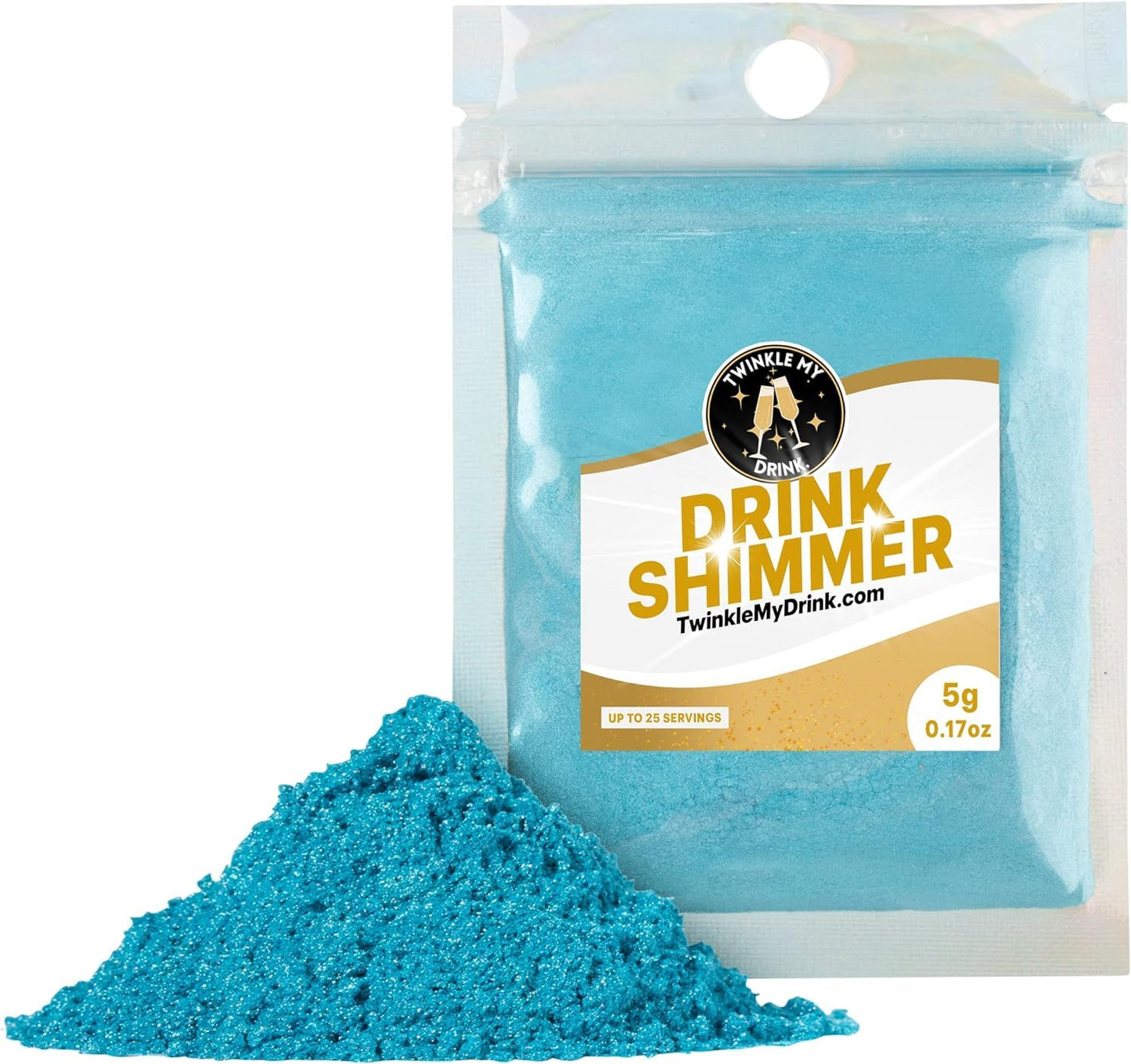 Twinkle My Drink Baby Blue Premium Edible Glitter For Drinks | Gender Reveal Or Party Decorations | Baby Shower Decorations | 5G