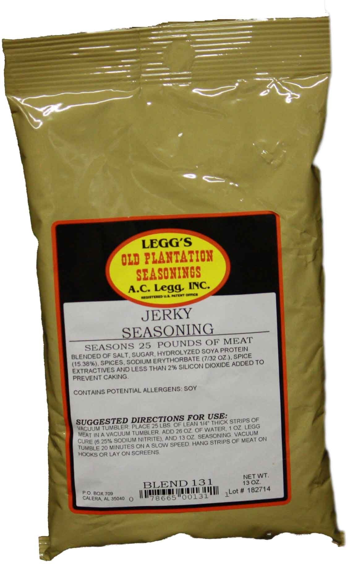 A.C. Legg Traditional Jerky Seasoning, 13 Ounce - With Cure