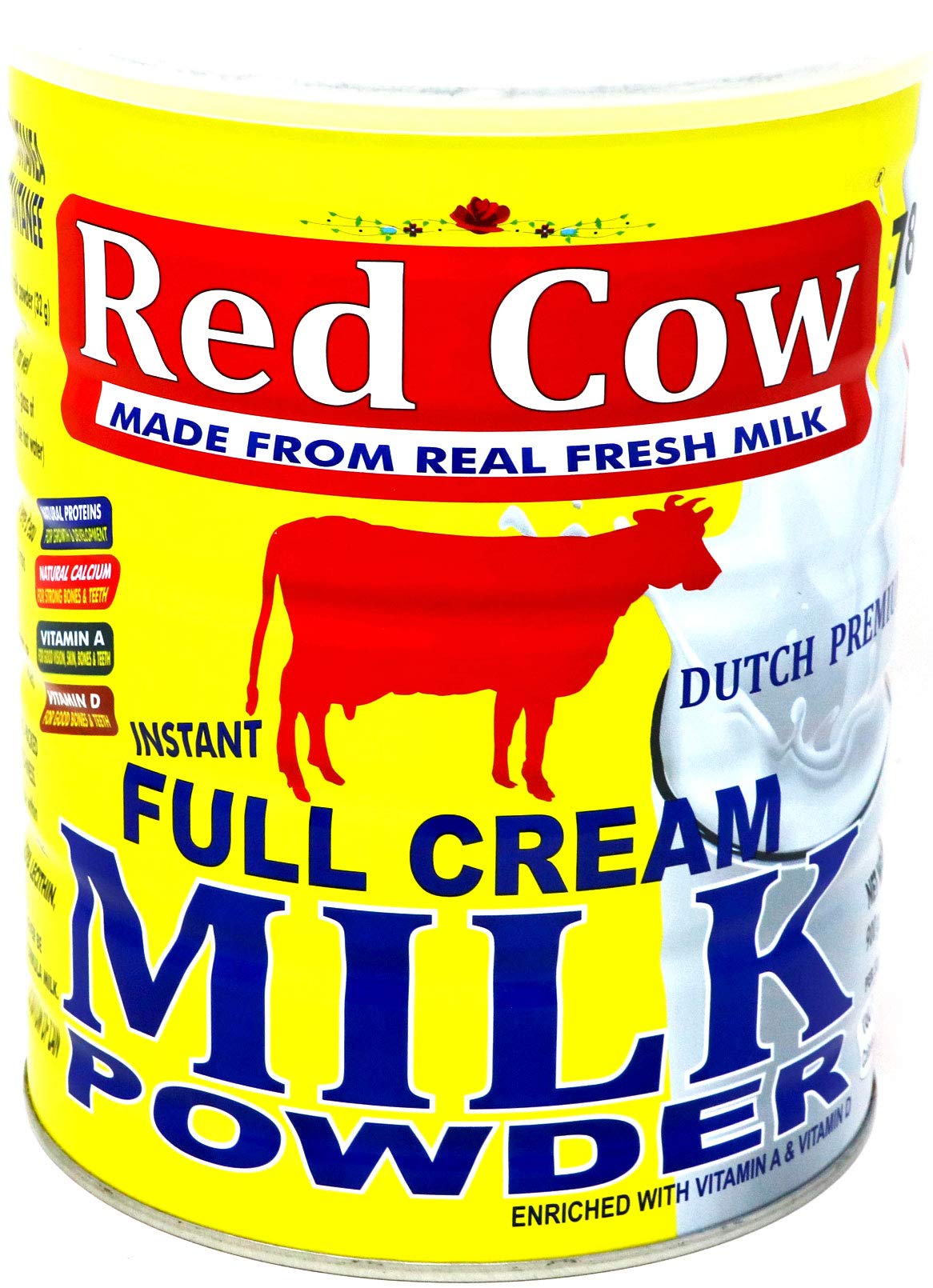 Red Cow Full Cream Milk Powder 900G, Made From Fresh Milk, Dutch Premium, Product Of Netherlands