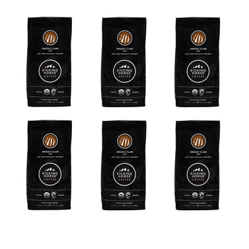 Kicking Horse Coffee, Grizzly Claw, Dark Roast, Whole Bean, 10 oz - Certified Organic, Fairtrade, Kosher Coffee (Pack of 6) (Pac