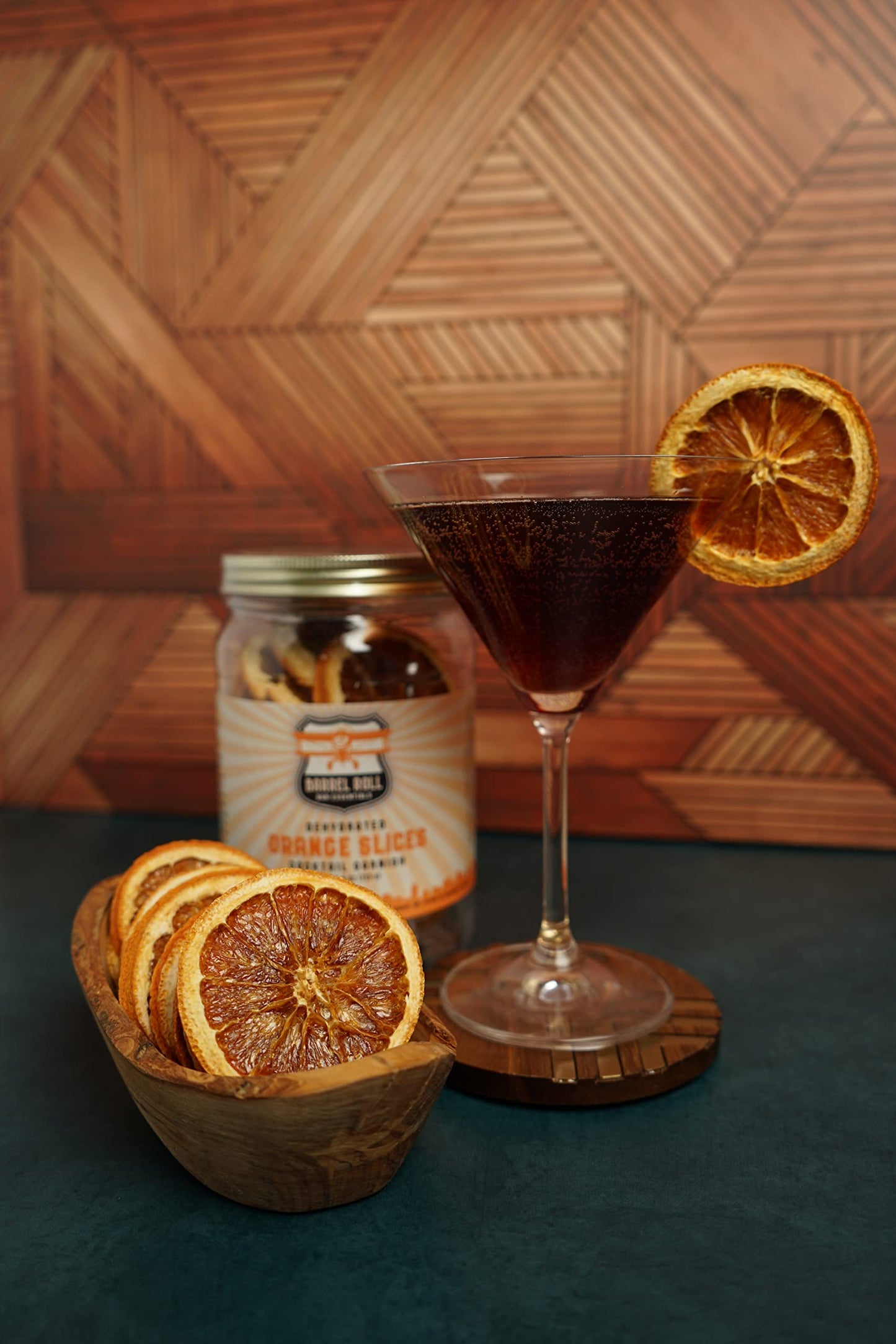 Barrel Roll Bar Essentials Dried Orange Slices for Cocktails, 4 Ounces, Preservative Free, Large Dehydrated Oranges