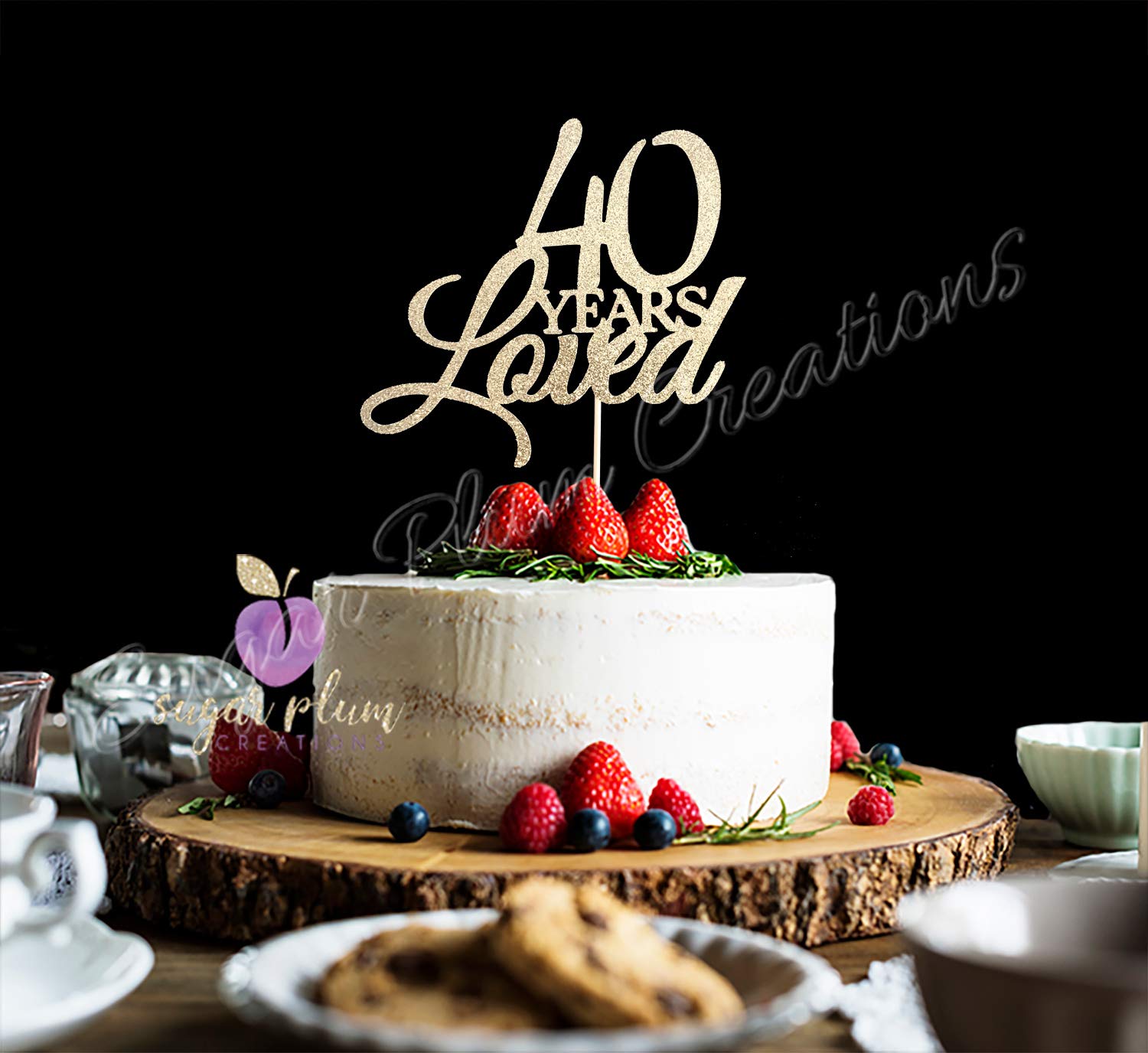40 Years Loved Cake Topper