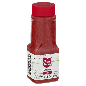Cake Mate Red Crystal Sugar Sprinkles Decors - Edible Red Crystal Sugar Sprinkles for Cupcakes, Cakes, Cookies & Desserts - Perf