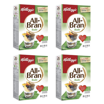 Kellogg's All Bran Buds Cereal 500g/17.6oz, 4-Pack (Imported from Canada)