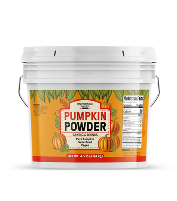 Unpretentious Pumpkin Powder, 1 Gallon, Baking & Food Additive, Superfood, Pure Pumpkin (4.5 Pound)