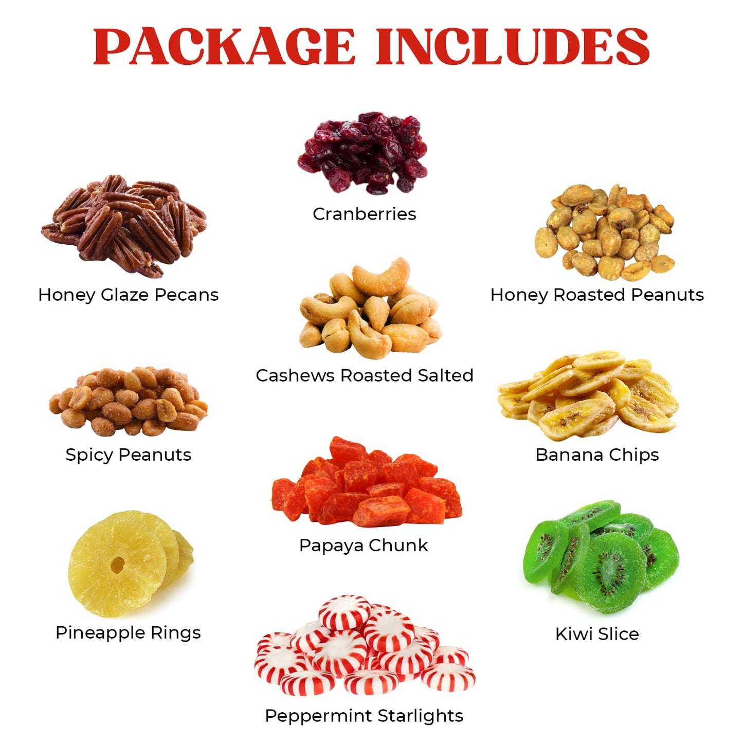 Merry Christmas And Happy New Year 6 Tier Indulgence Gift Basket Tower With Dried Fruits & Nuts - Gourmet Food Present For Men &