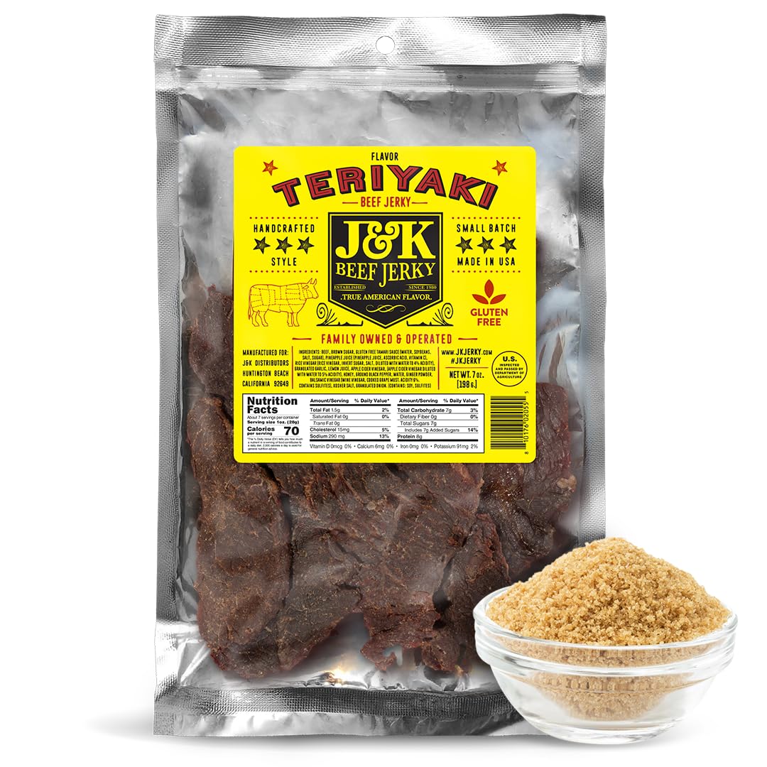J&K Beef Jerky - Teriyaki Flavor 7oz