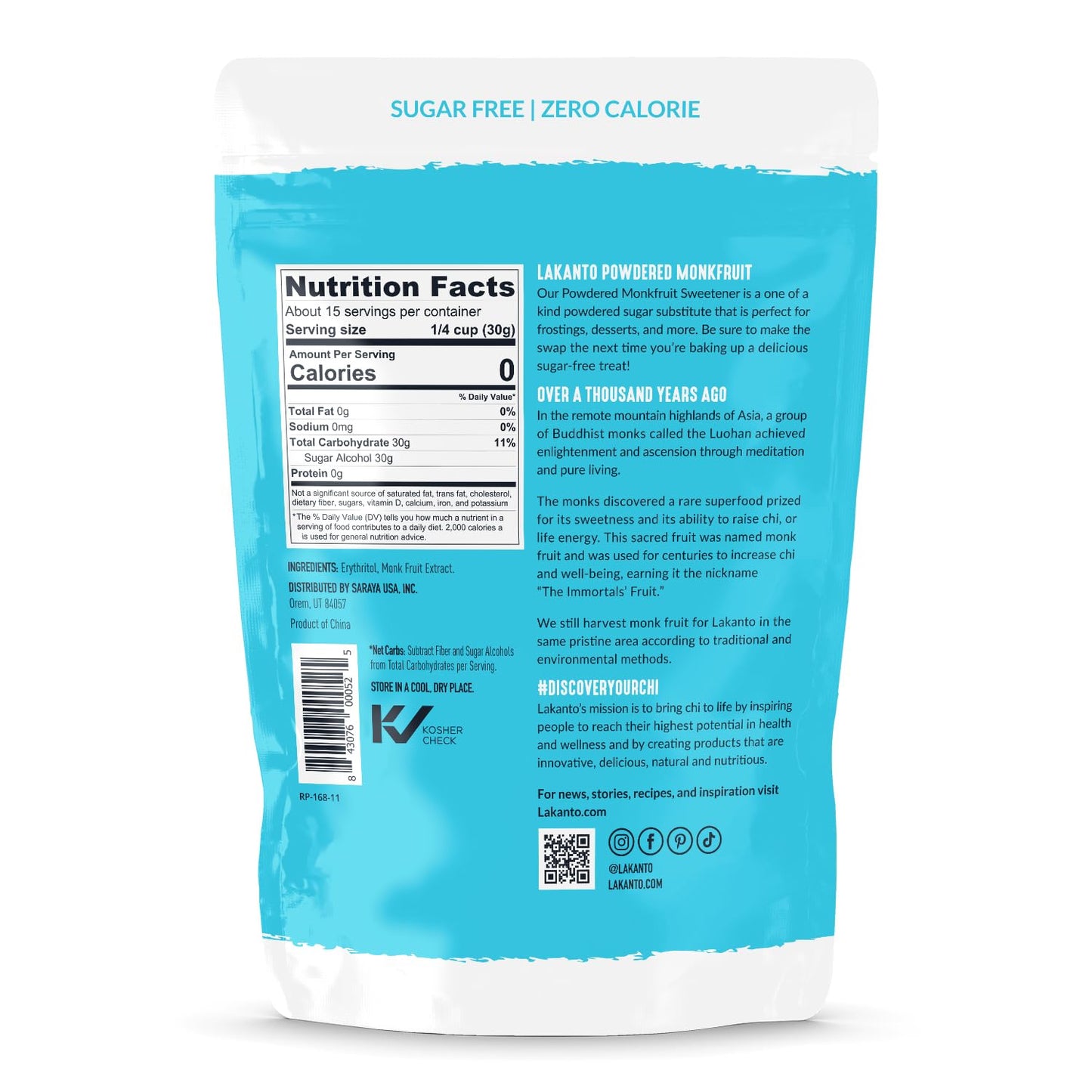 Lakanto Powdered Monk Fruit Sweetener With Erythritol, Powdered Sugar Substitute Sweetener For Baking & Cooking Waffles, Donuts,