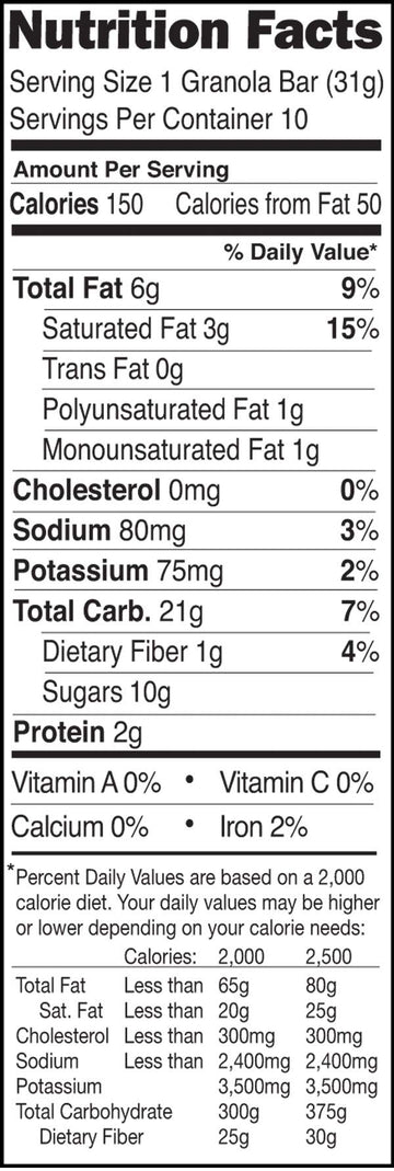 Sunbelt Bakery Peanut Butter Chip Chewy Granola Bars, 50-1.1 Oz Bars (5 Boxes)