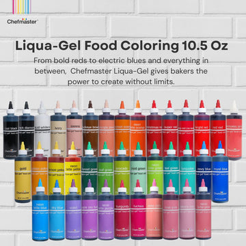 Chefmaster Bur dy Liqua-Gel Food Coloring | Professional-Grade Dye | 10 Fl Oz | Fade-Resistant, Easy-to-Use