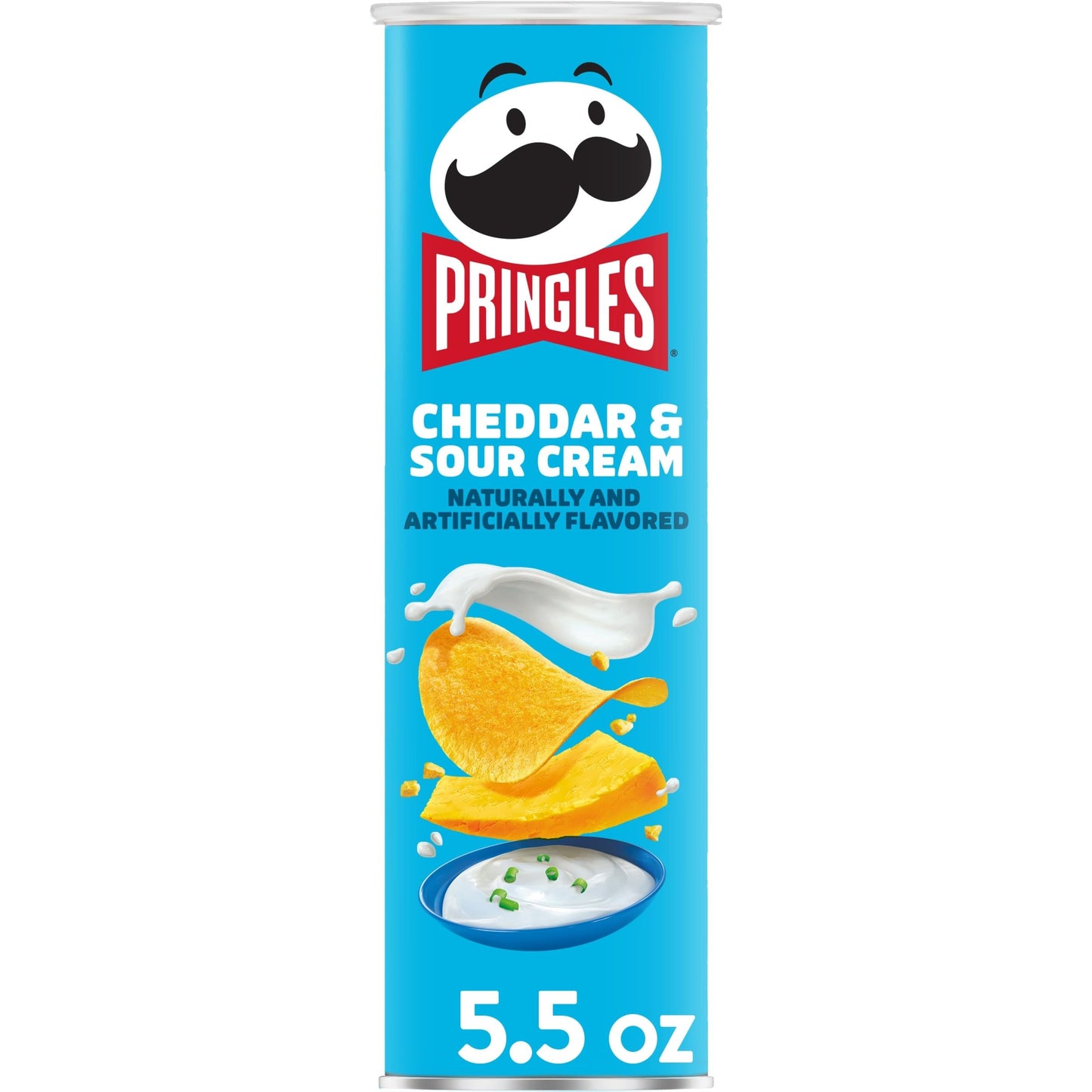 Pringles Cheddar & Sour Cream Potato Crisps, 158 G, Ligth Blue, Medium (3800013895)