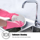 Rubber Gloves Dishwashing 4 Pairs For Kitchen,Cleaning Gloves For Household Reuseable.(Large,Pink)