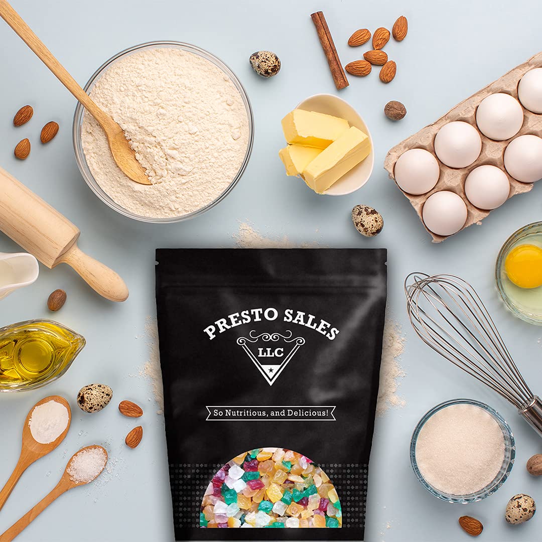 Fruit Cubes/Tutti Frutti Tricolor, Yumminess Candy, Candied Fruit, Delicious Glaze, Snack, Garnishes, Topping, Packed In A Resea