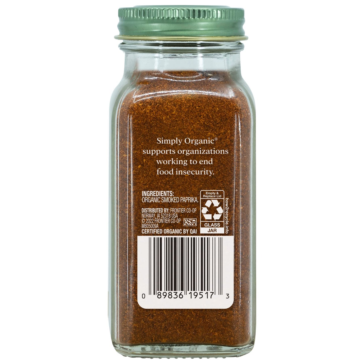 Simply Organic Smoked Paprika, Certified Organic, Vegan | 2.72 Oz | Pack Of 6 | Capsicum Annuum