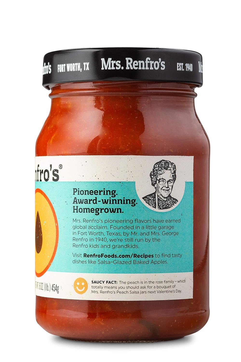 Mrs. Renfros Salsa Peach Gourmet 16.0 OZ(Pack of 3)