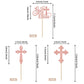 YCTHUNFISH Cupcake Toppers, 24 Pack Glitter Rose Gold, Paper, Religious Baptism and First Holy Communion Decorations