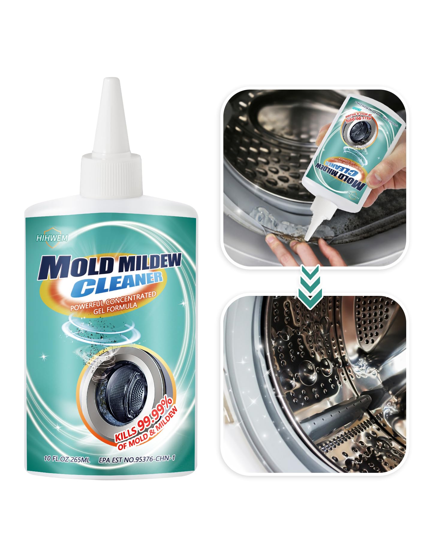 Hihwem Mold Mildew Remover Gel Household Cleaner For Sealant Tiles Grout Washing Machine Cleaner Bathroom Stain Remover Home Kit